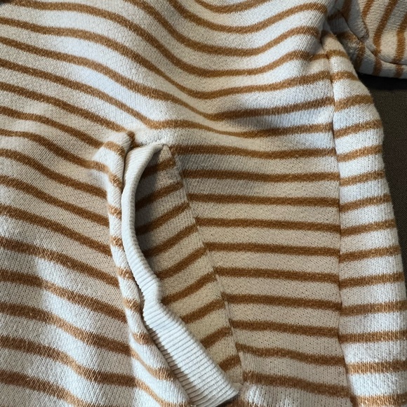 Roxy Striped Cream and Yellow Hoodie Sweatshirt - Picture 5 of 6
